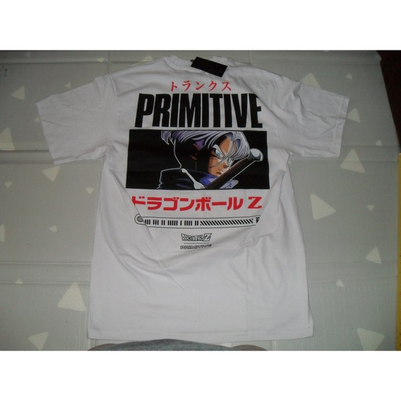 Primitive x Dragon Ball Z Trunks Resistance White‎ Graphic Tee Mens Medium Large - Picture 1 of 7